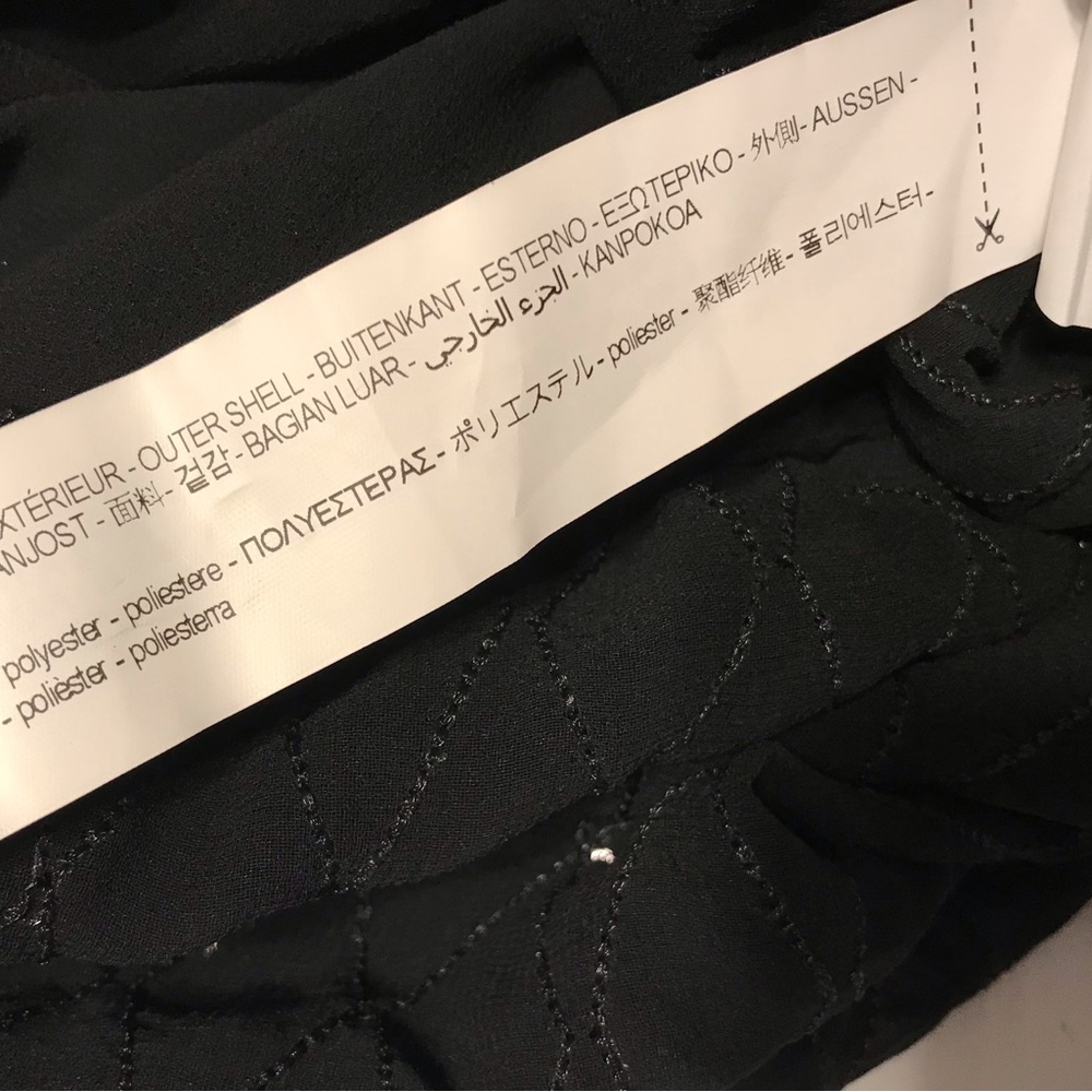 Zara black sequin asymmetrical maxi formal evening dress size XL - Picture 8 of 8